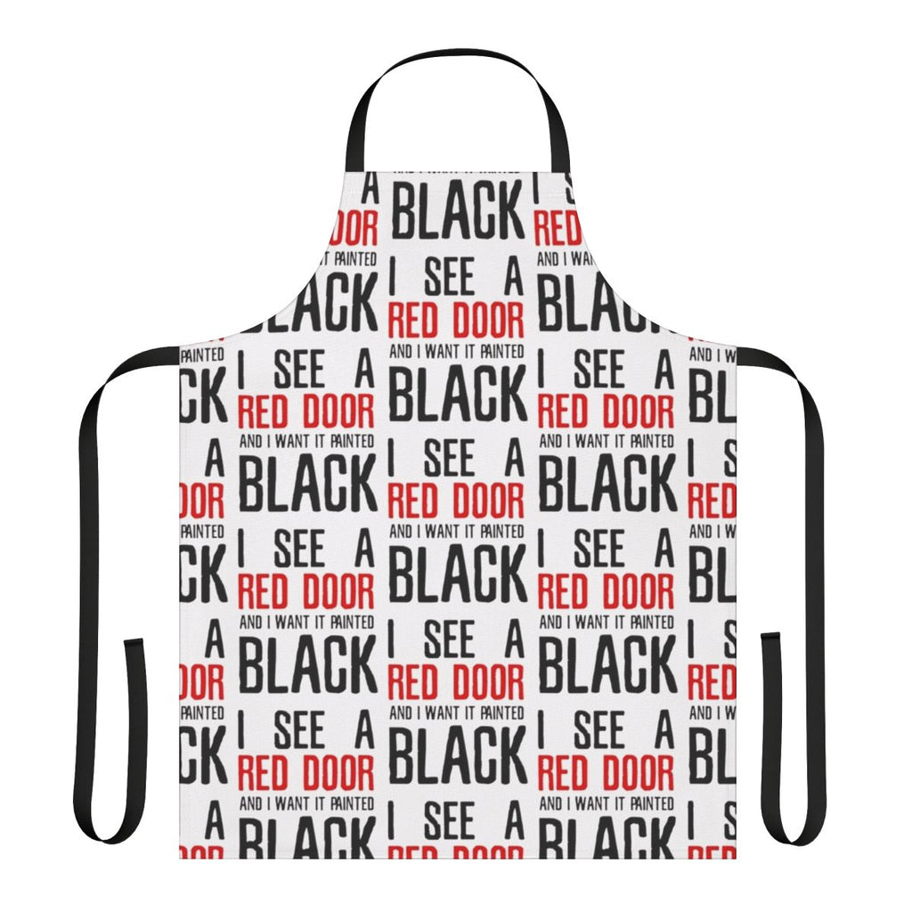 Apron featuring the lyrics to "Paint It Black" by The Rolling Stones