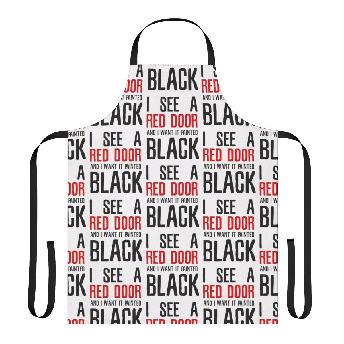 Apron featuring the lyrics to "Paint It Black" by The Rolling Stones