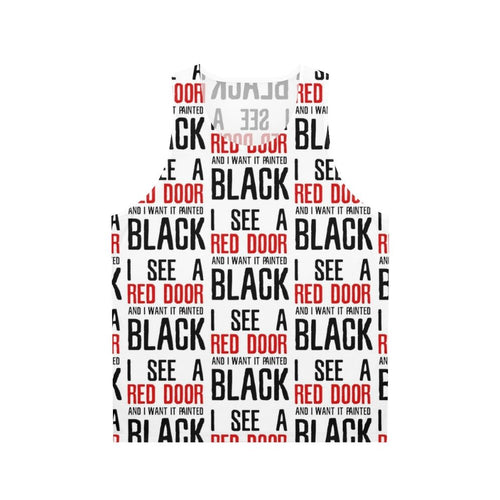 Unisex tank top with "Paint It Black" lyrics and Rolling Stones logo