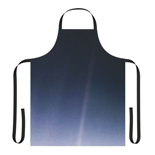 Pale Blue Dot-Inspired Apron with Voyager 1 Space Exploration Infographic Design