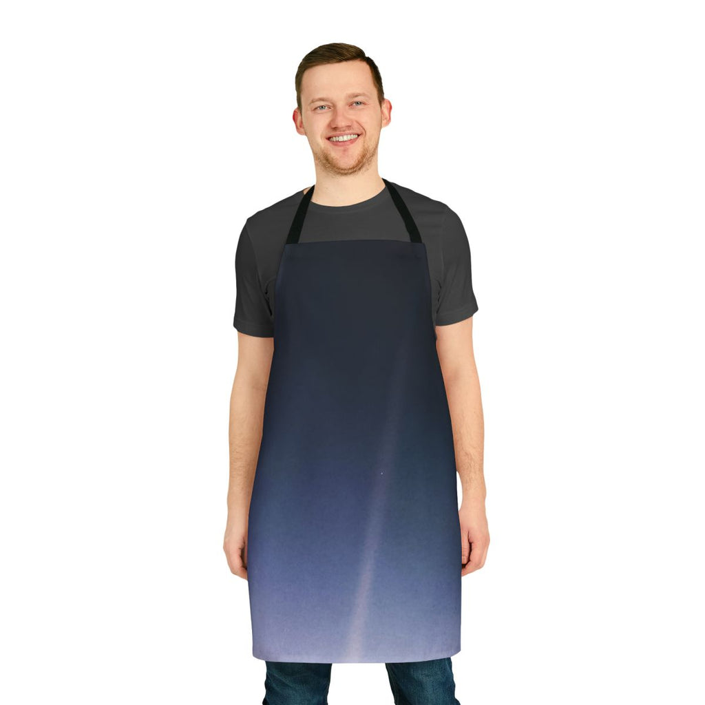 Pale Blue Dot-Inspired Apron with Voyager 1 Space Exploration Infographic Design