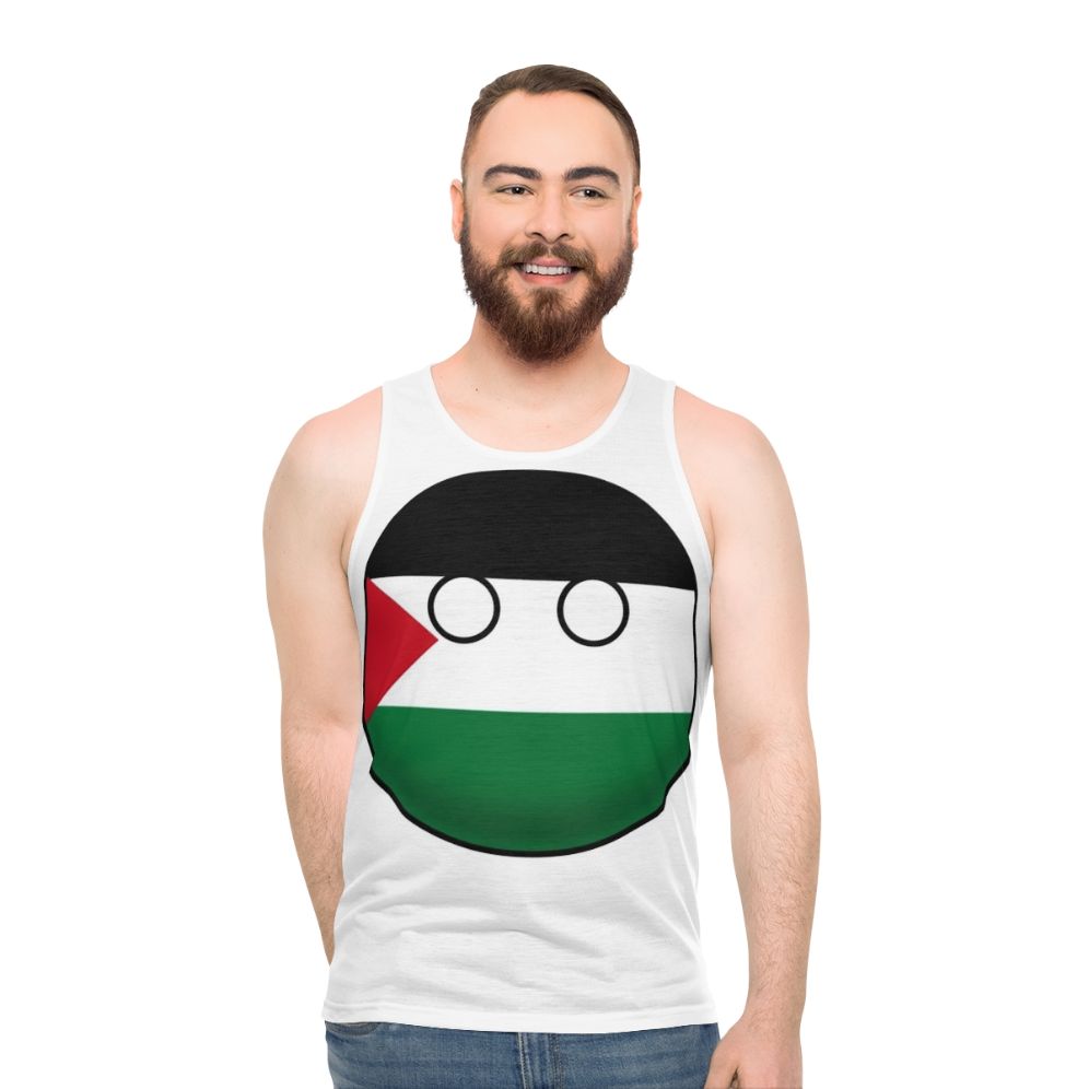 palestine countryball unisex tank top