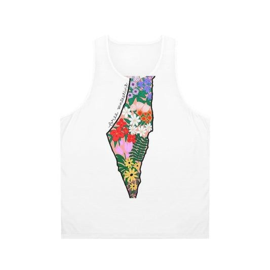 Unisex tank top in support of the Palestinian people