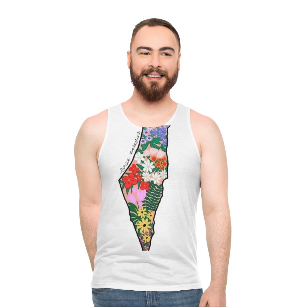 Unisex tank top in support of the Palestinian people