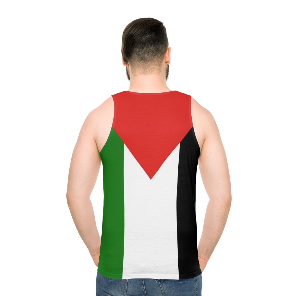 Palestinian flag horizontal unisex tank top