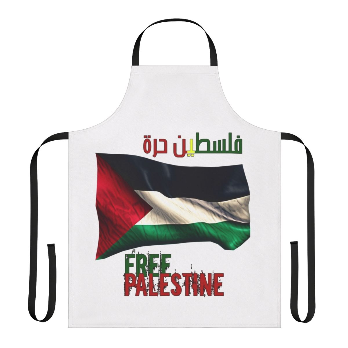 Palestinian solidarity apron with flag design