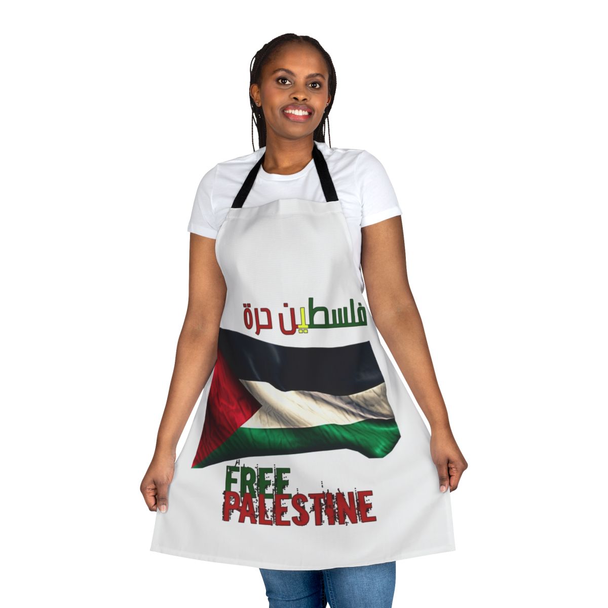Palestinian solidarity apron with flag design