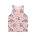 Pallas cat graphic on a unisex tank top