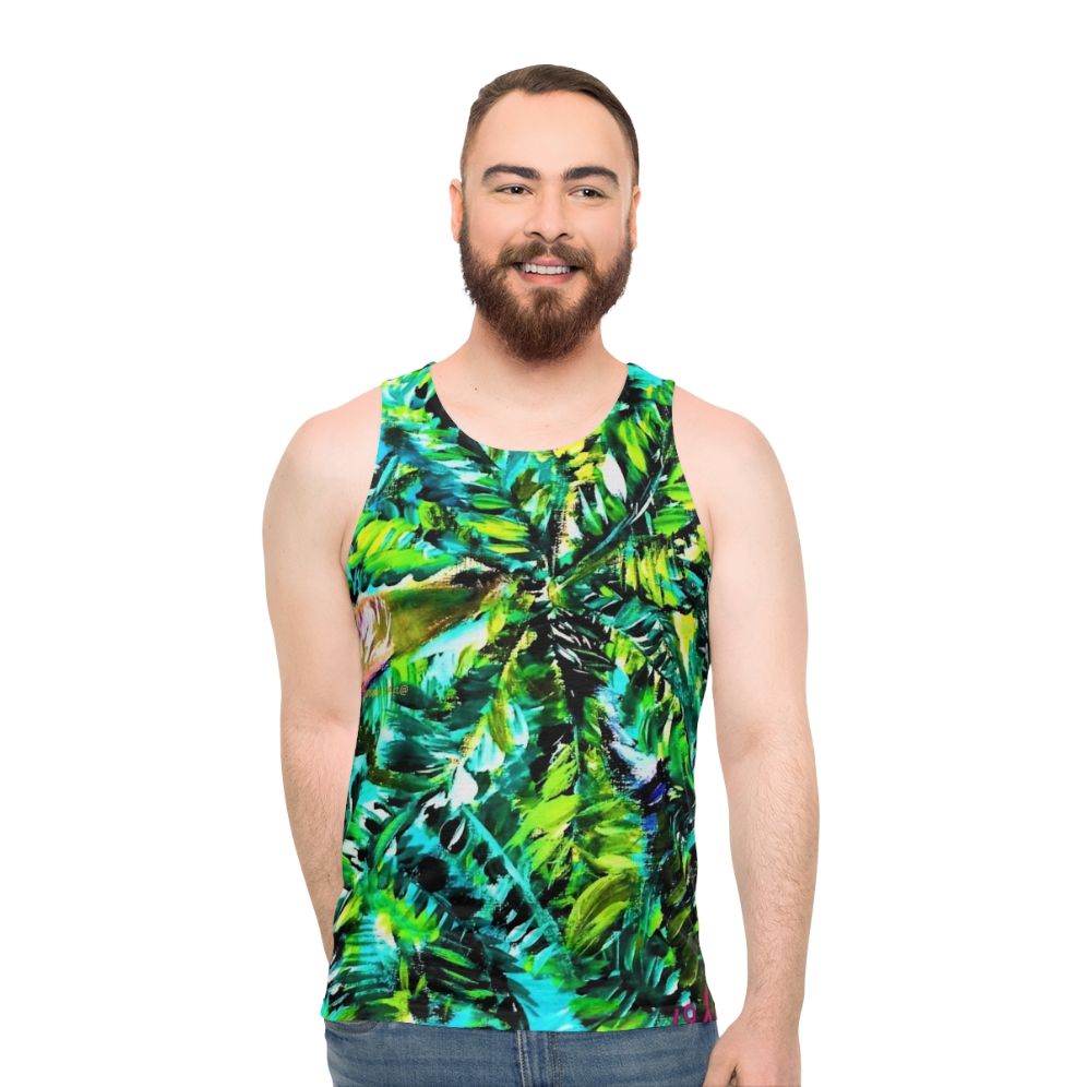 Palm trees unisex tank top
