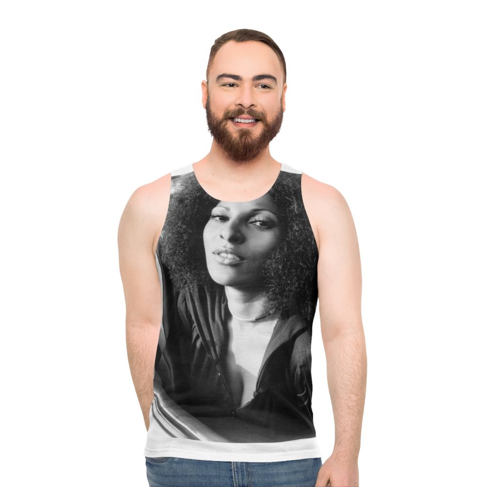 Pam Grier inspired retro womens tank top