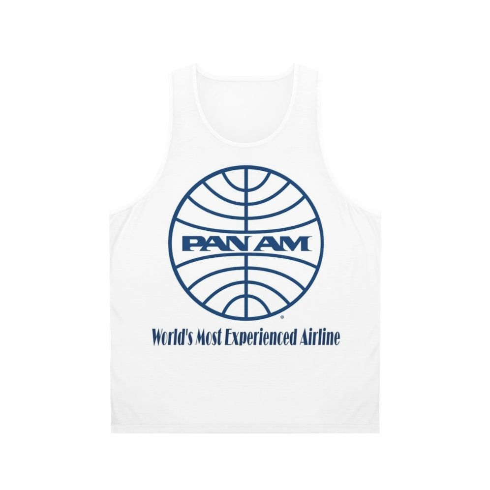 Unisex tank top featuring vintage Pan Am airline logo