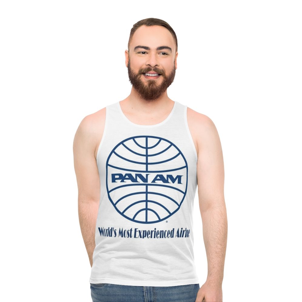 Unisex tank top featuring vintage Pan Am airline logo