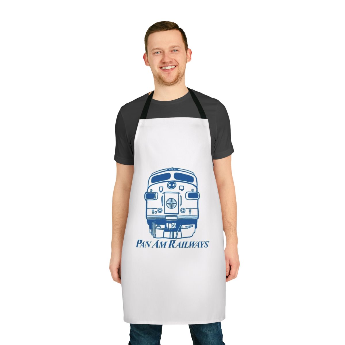 Pan Am Inspired Railway Apron for Railfans and Model Train Enthusiasts