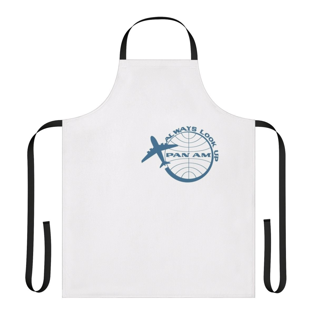 Pan Am Inspired Retro Airline Apron with 'Always Look Up' Graphic
