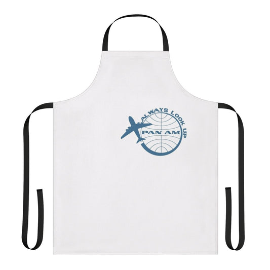 Pan Am Inspired Retro Airline Apron with 'Always Look Up' Graphic