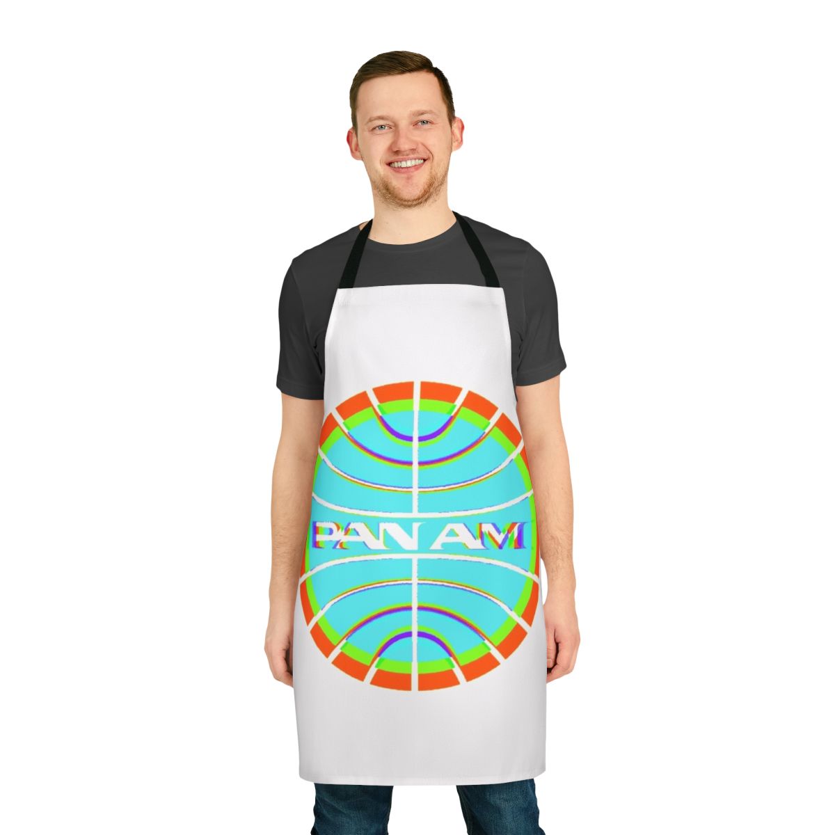 Pan Am Inspired Reworked Logo Apron - Aviation-Themed Apron with Vintage Airline Design