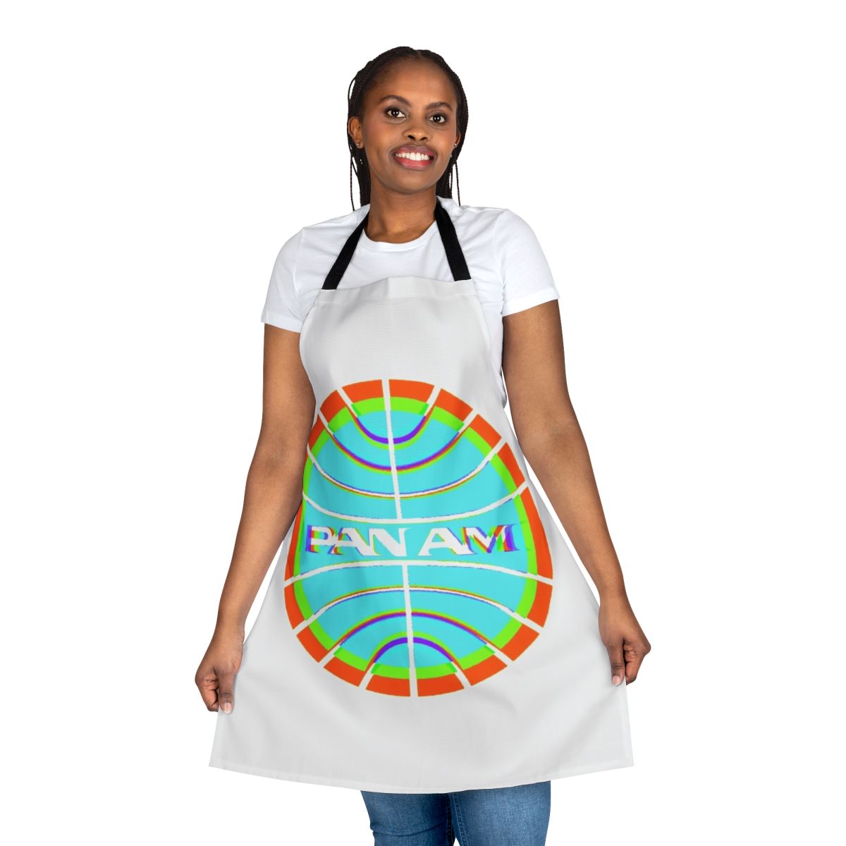 Pan Am Inspired Reworked Logo Apron - Aviation-Themed Apron with Vintage Airline Design