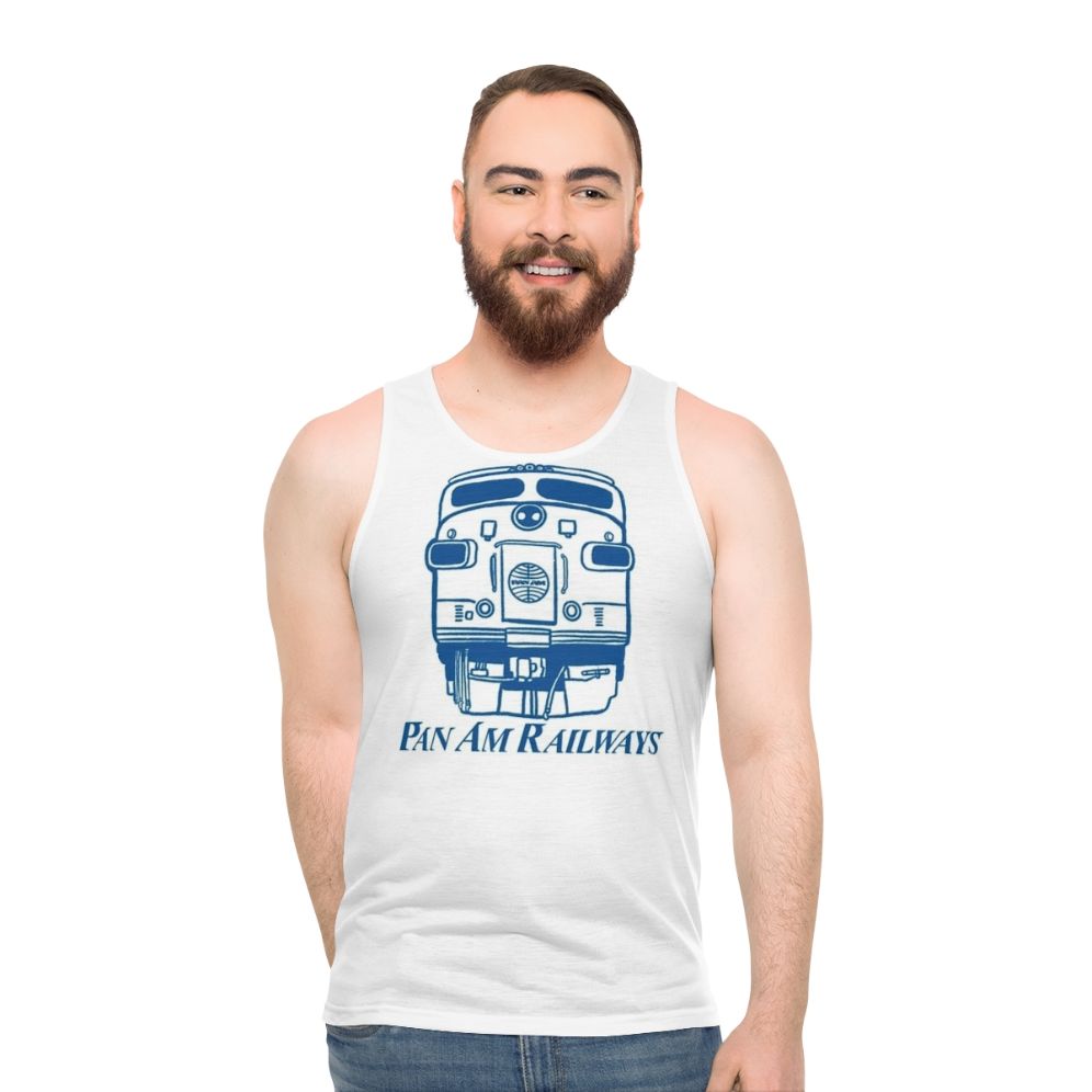 Vintage-inspired Pan Am Railways unisex tank top