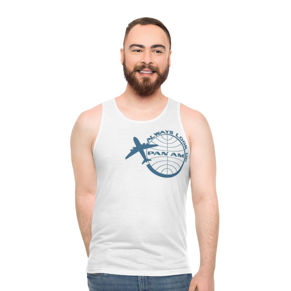 Pan Am Unisex Tank Top with Retro Inspired Airline Branding