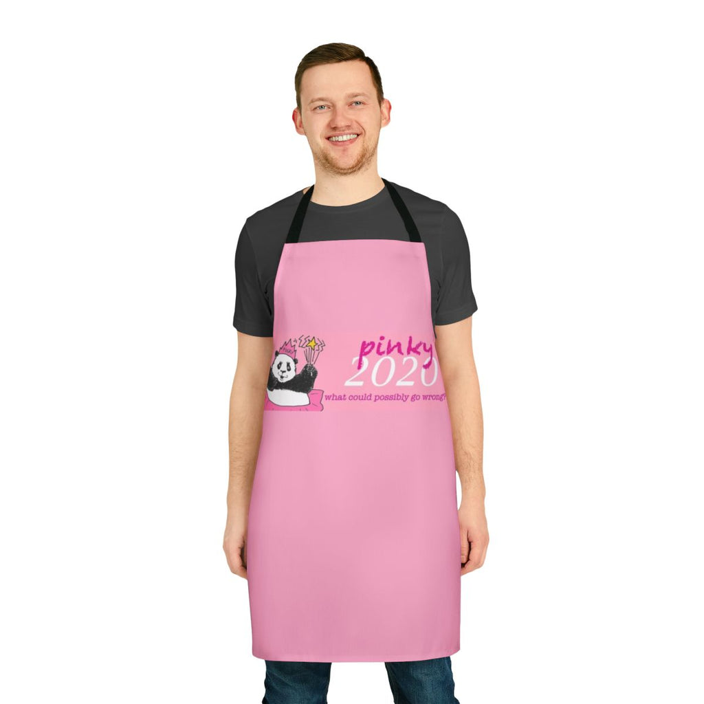 Panda-themed apron with political humor design