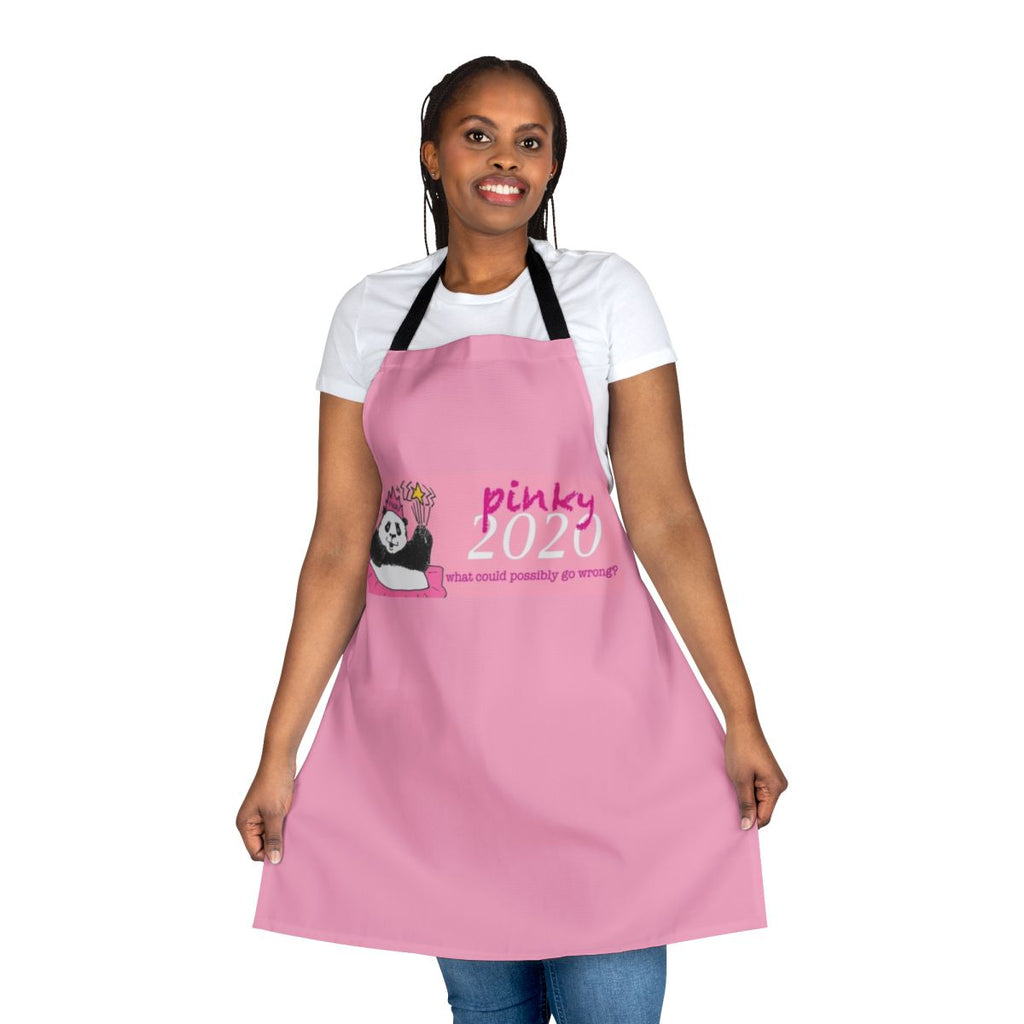 Panda-themed apron with political humor design