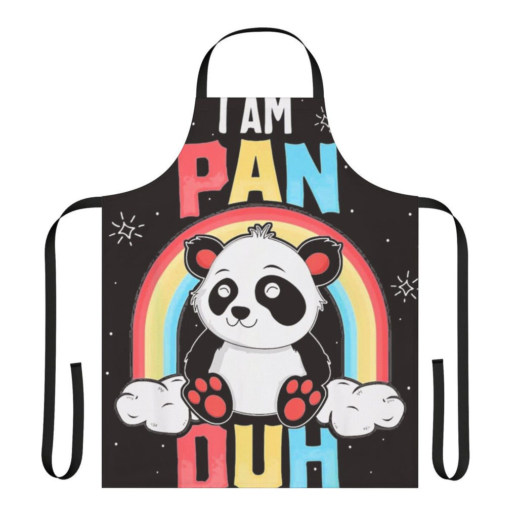 Panda bear apron in LGBTQ colors for the kitchen