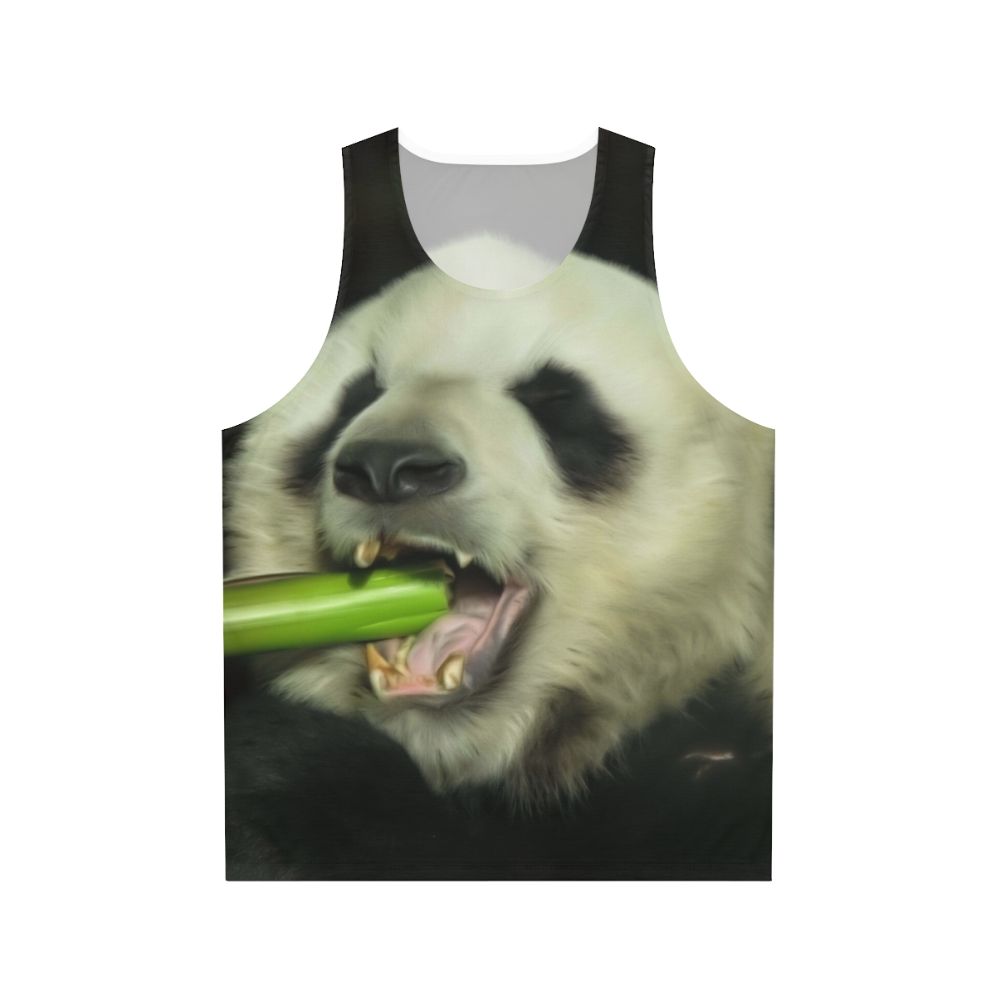 Panda unisex tank top with cute animal wildlife design