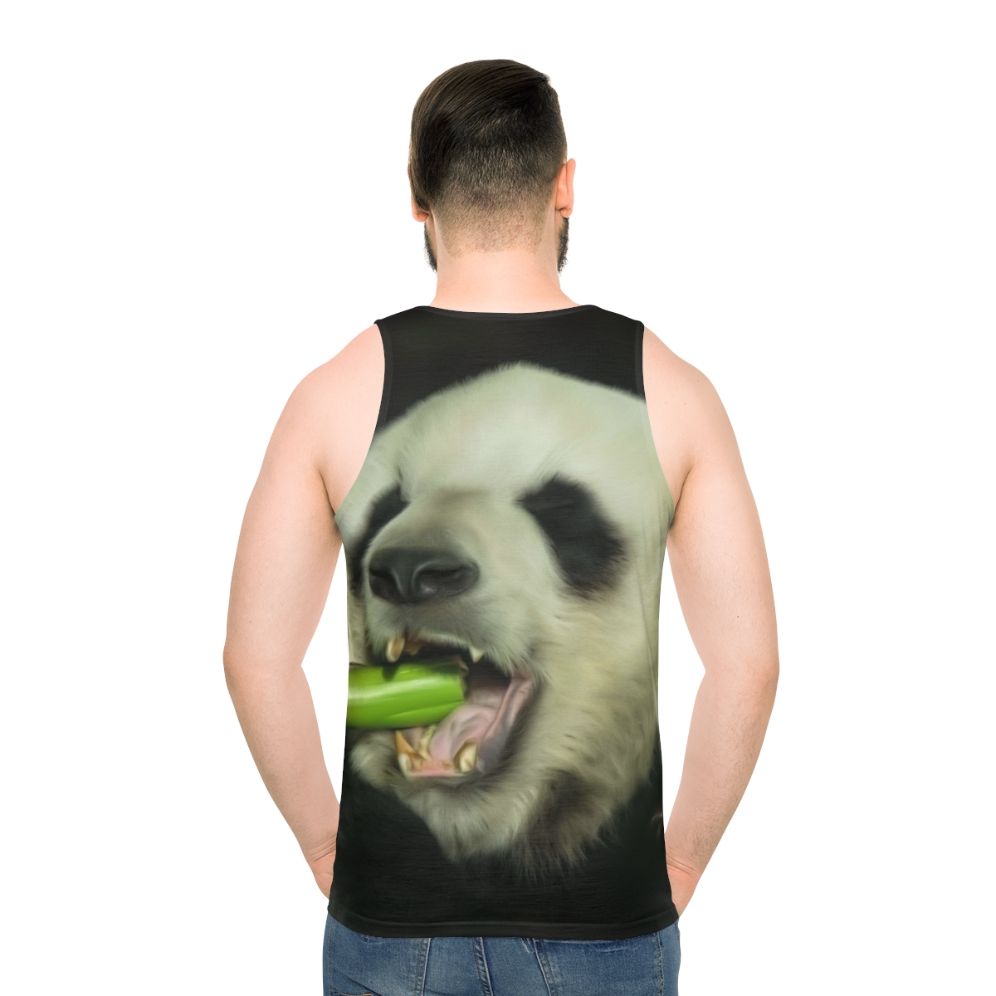 Panda unisex tank top with cute animal wildlife design