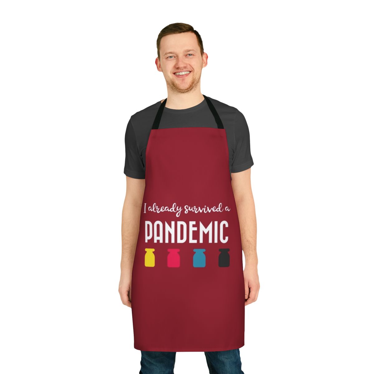 Pandemic Survivors' Apron featuring a humorous design for board game enthusiasts