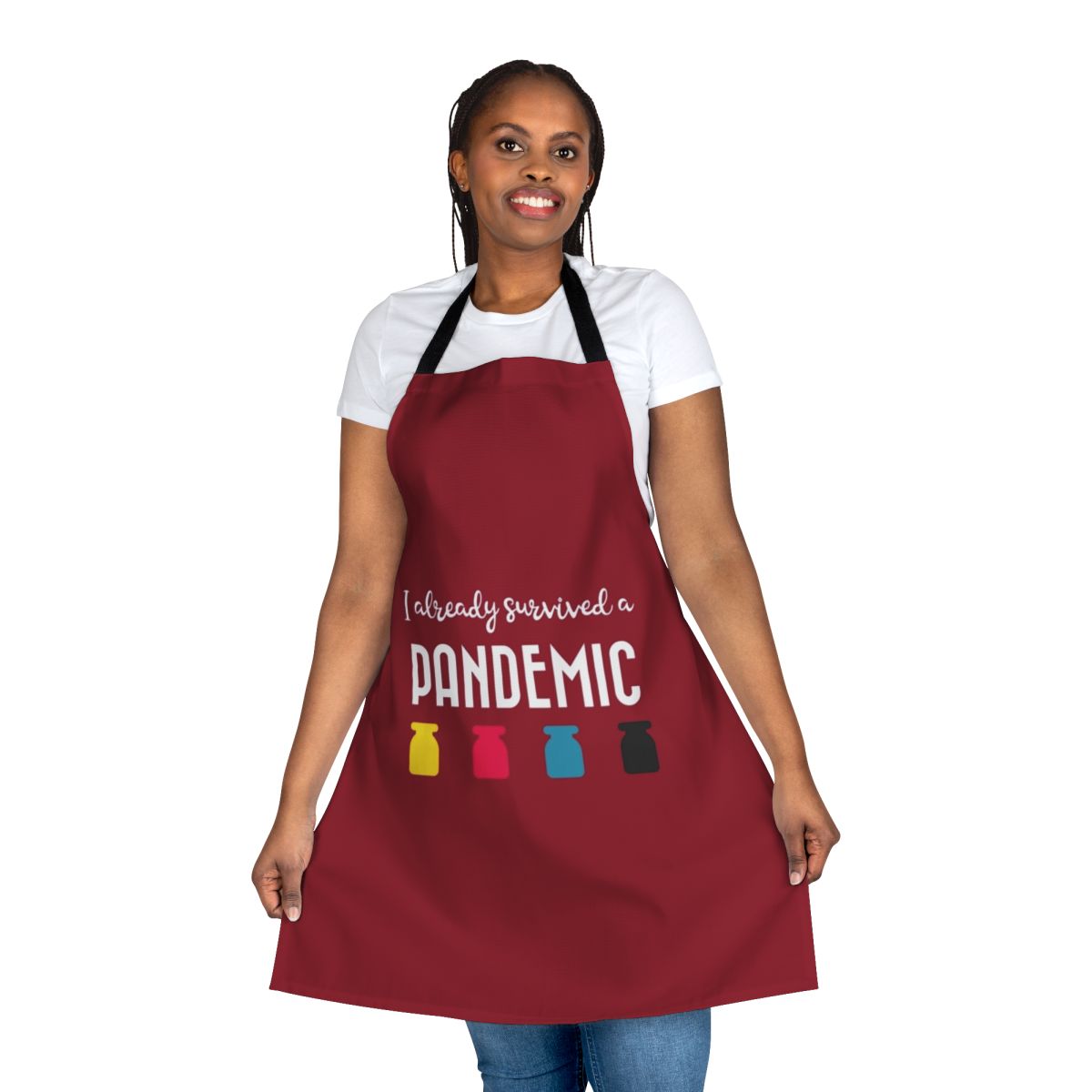 Pandemic Survivors' Apron featuring a humorous design for board game enthusiasts