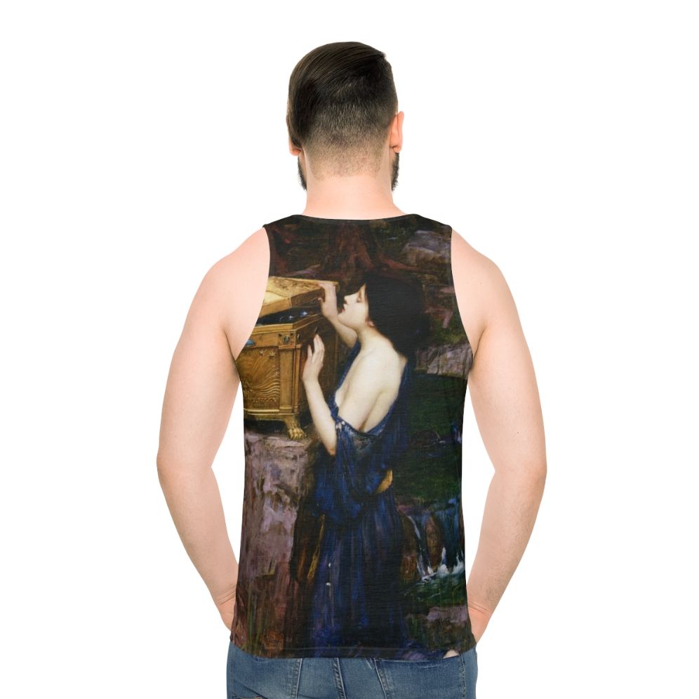 Unisex Pandora tank top featuring John William Waterhouse's artwork
