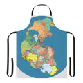 Pangaea-inspired apron with a map design showcasing the ancient supercontinent