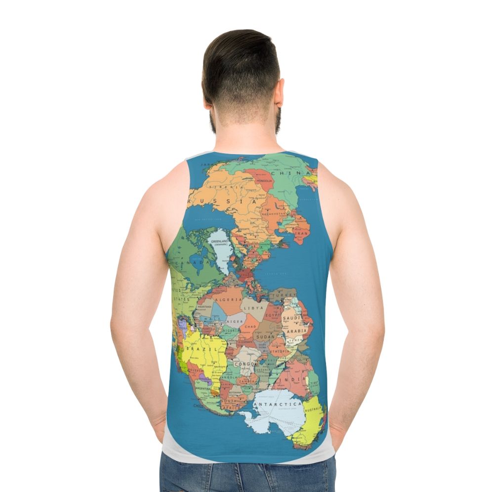 Pangaea supercontinent unisex tank top