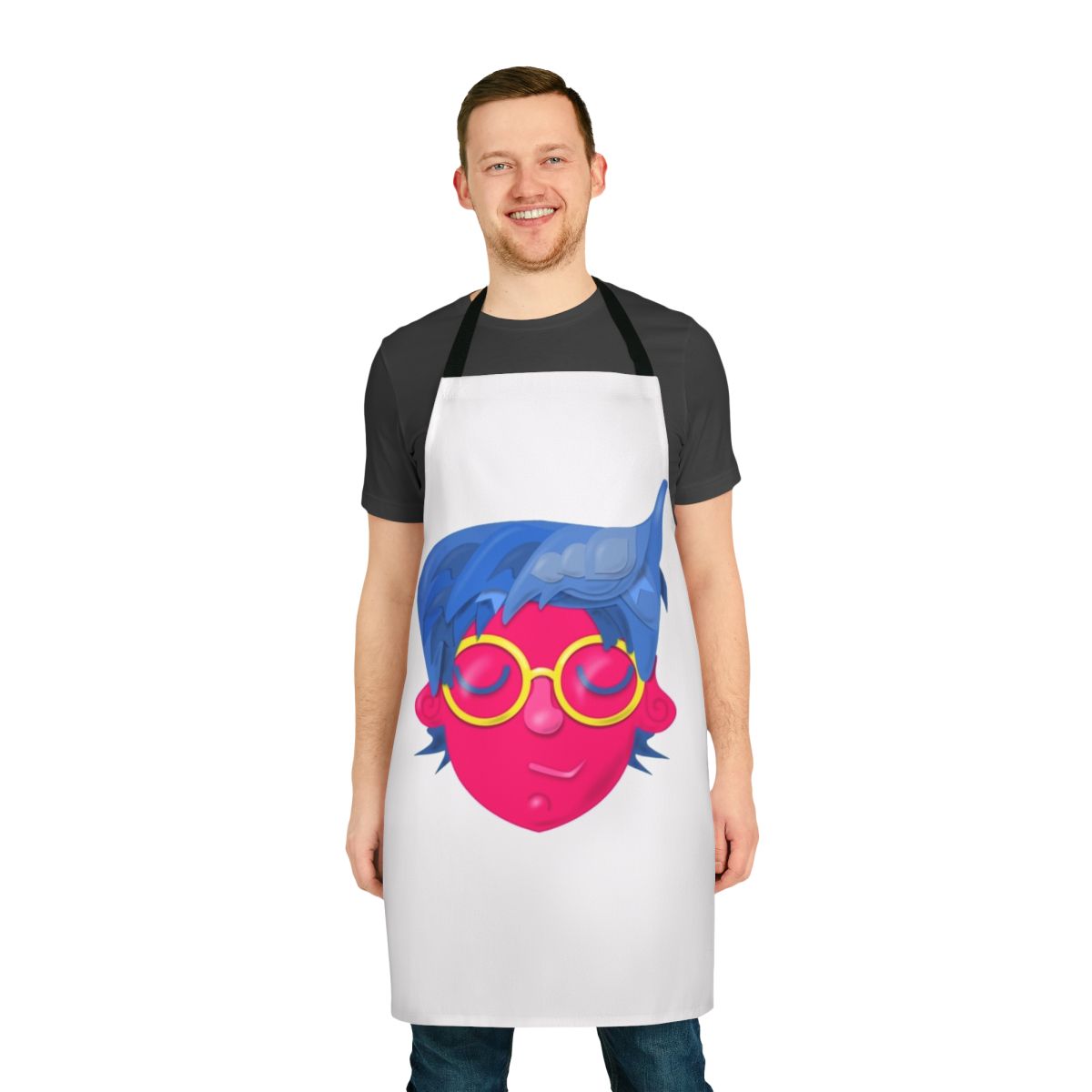 Vibrant pansexual pride-themed apron with bold colors and inclusive design
