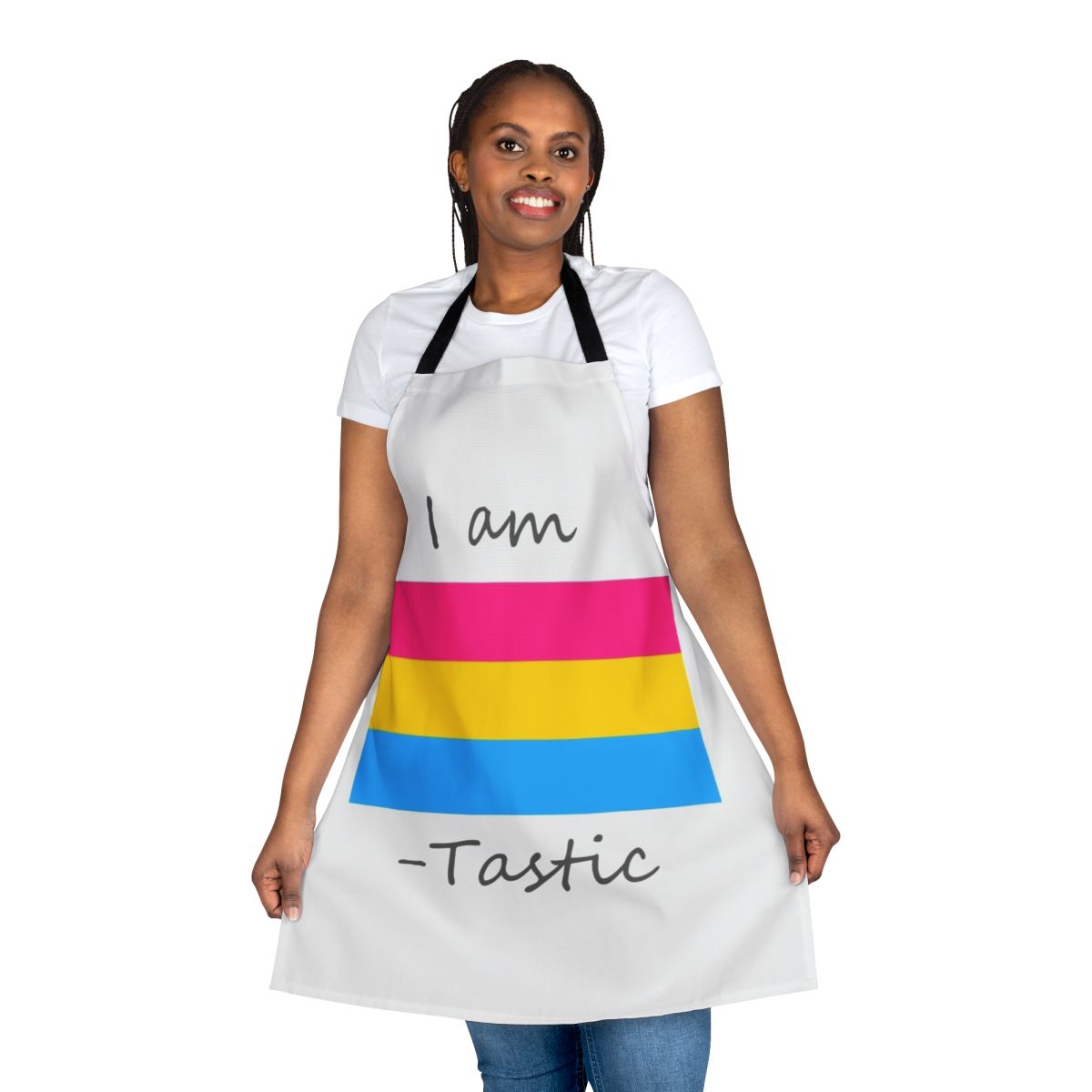 Pansexual pride apron with pan flag design
