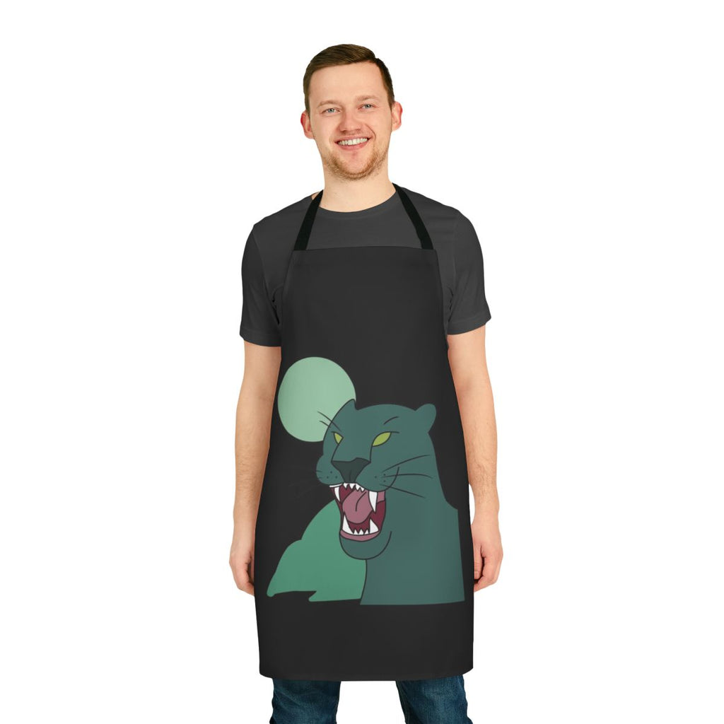 Panther inspired Gravity Falls themed apron with characters Dipper, Mabel, and Bill Cipher