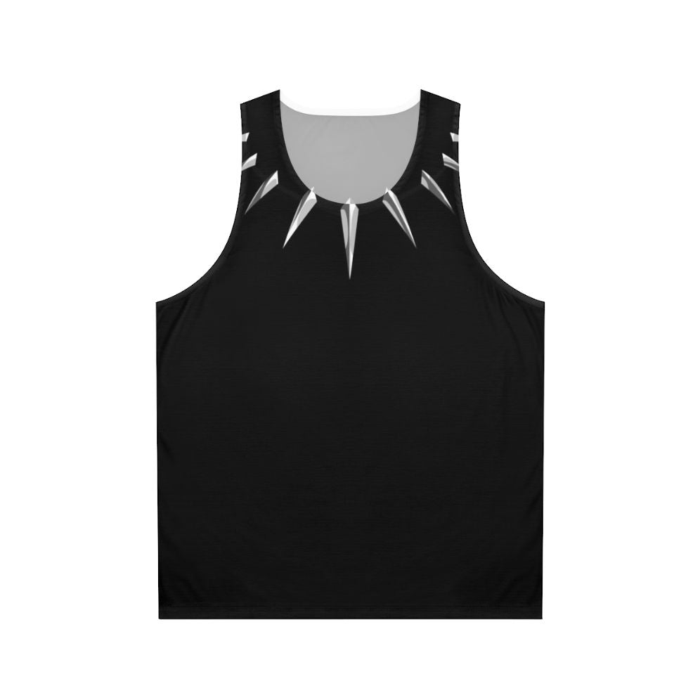 Panther necklace superhero unisex tank top