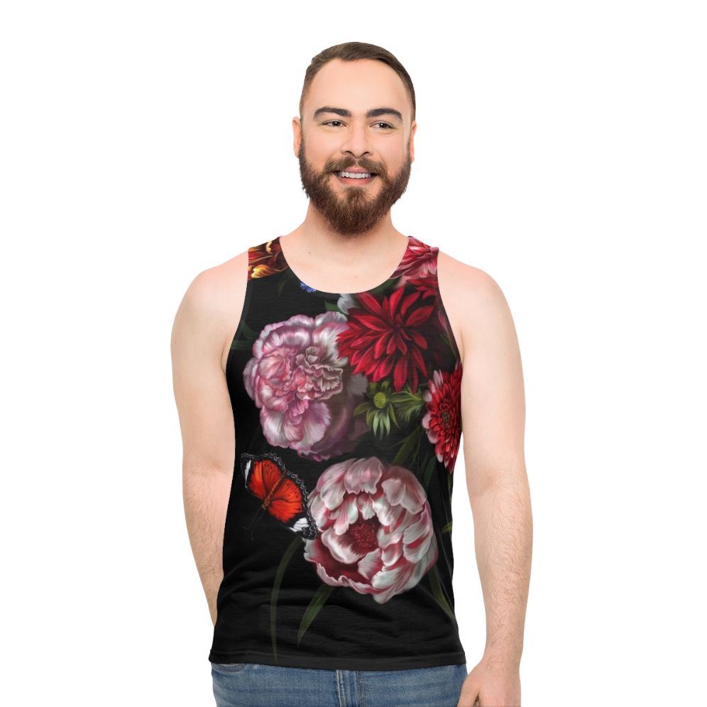 Paradise Corrupt Unisex Glitch Floral Tank Top