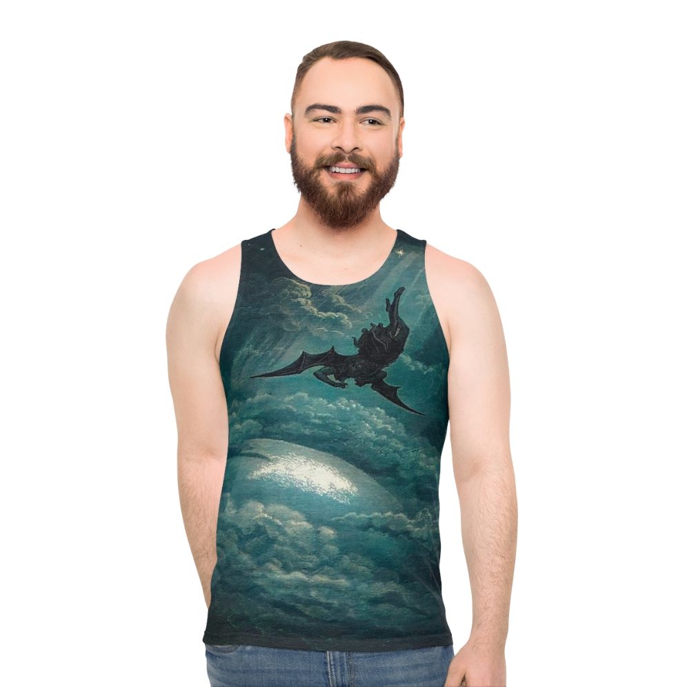Unisex tank top featuring Gustave Doré's iconic "Paradise Lost" artwork