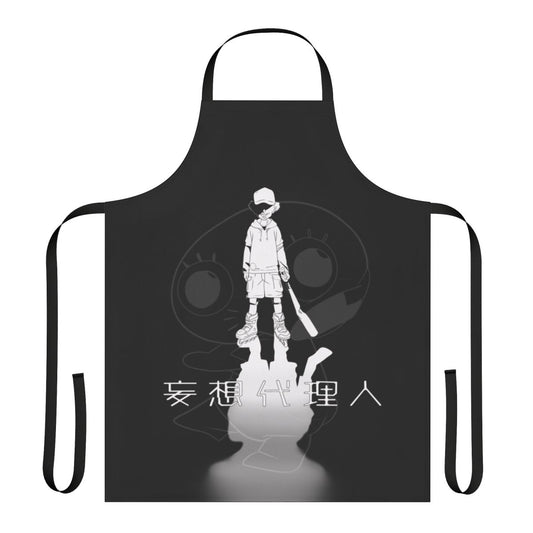 Paranoia Agent-themed apron featuring a cute Maromi plushie design