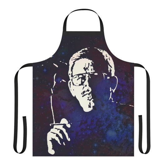 Paranormal radio enthusiast apron featuring a stylized design