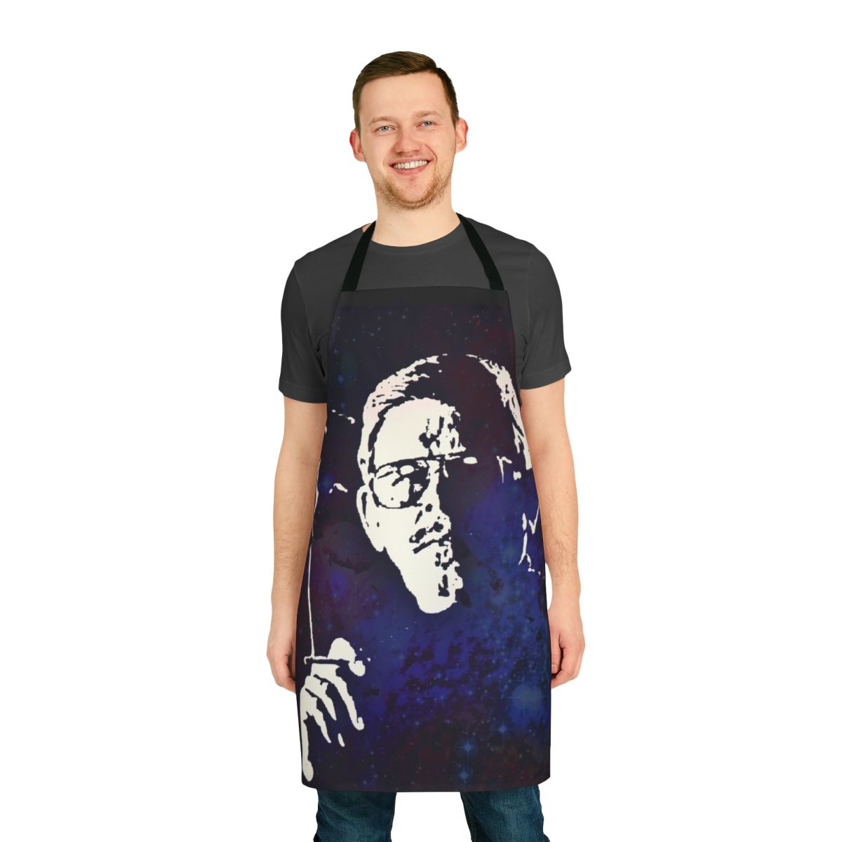 Paranormal radio enthusiast apron featuring a stylized design
