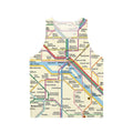 Paris Metro Map Unisex Tank Top