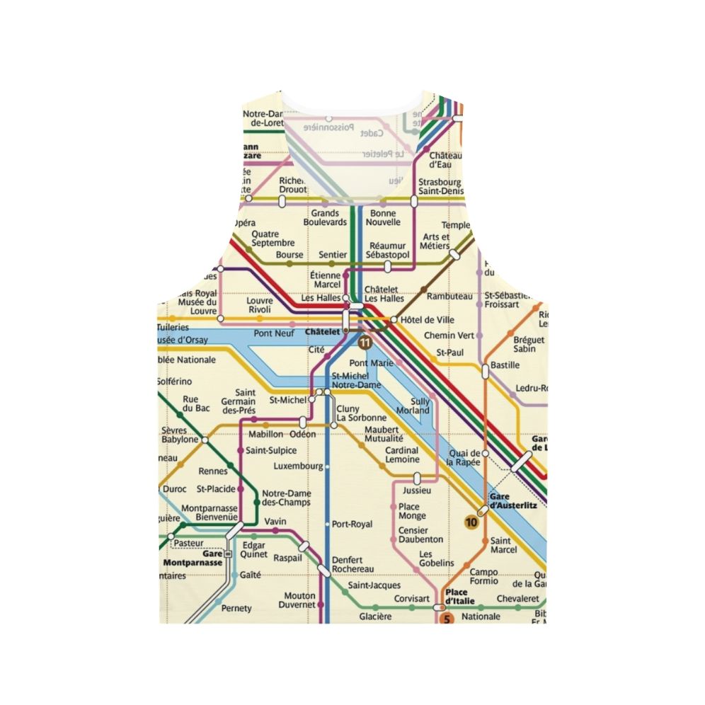 Paris Metro Map Unisex Tank Top