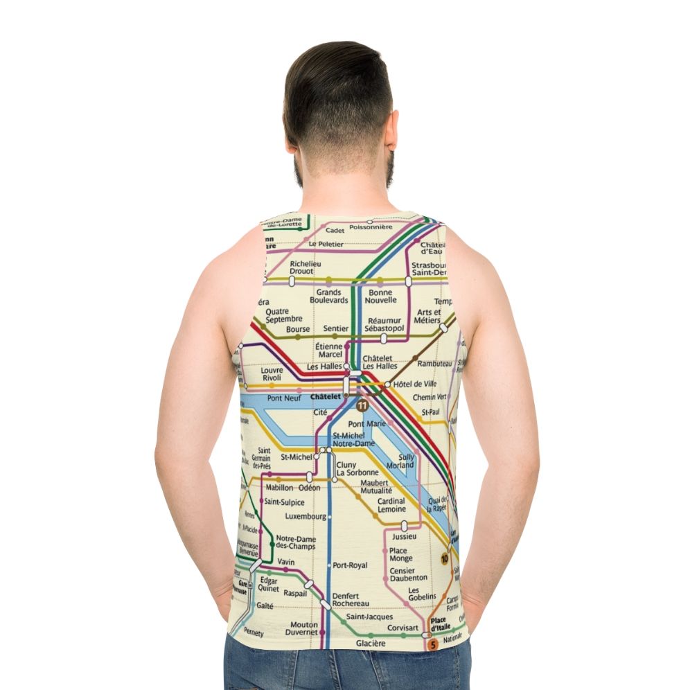 Paris Metro Map Unisex Tank Top