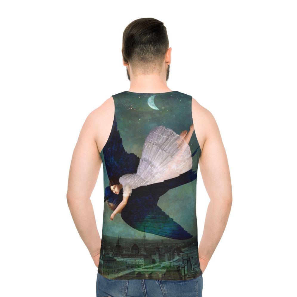 Unisex tank top with Paris night sky design