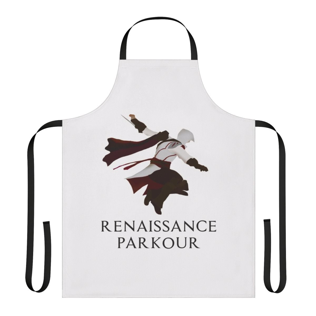Apron with Assassin's Creed-inspired parkour and renaissance design