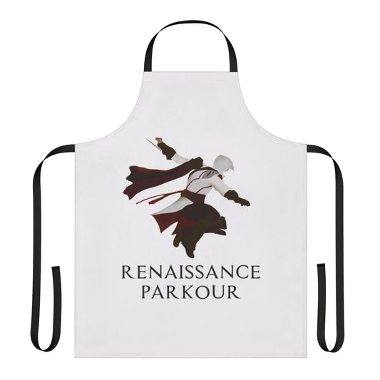 Apron with Assassin's Creed-inspired parkour and renaissance design