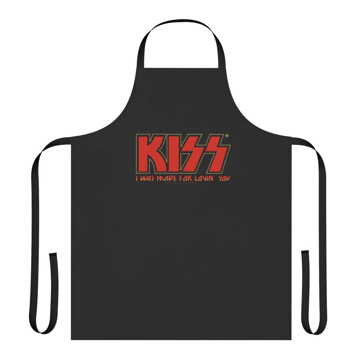 Kiss Band Inspired Apron Featuring "I Was Made For Lovin' You" Design