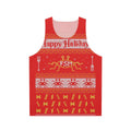 Pastafarian Christmas Unisex Tank Top with Flying Spaghetti Monster Design